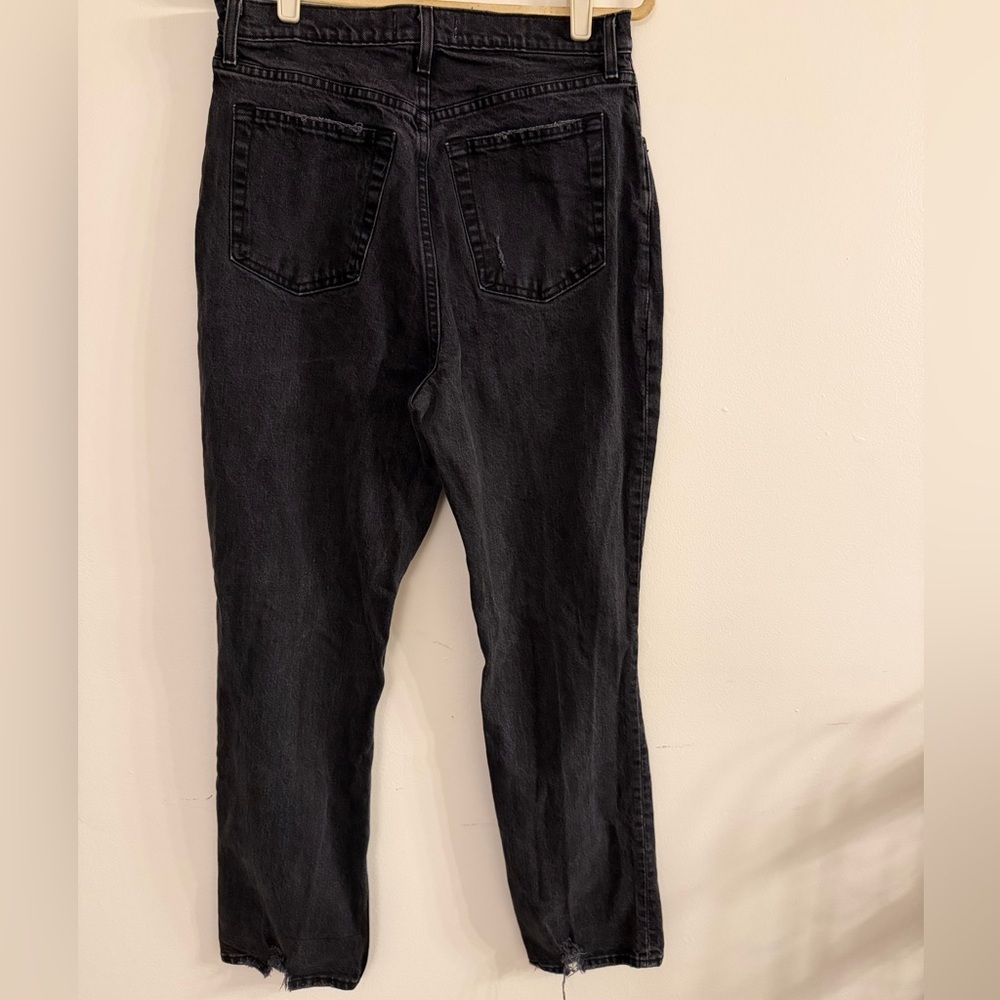Abercrombie & Fitch 90's Straight Ultra High Rise Ripped Jeans Curve Love - Picture 4 of 4